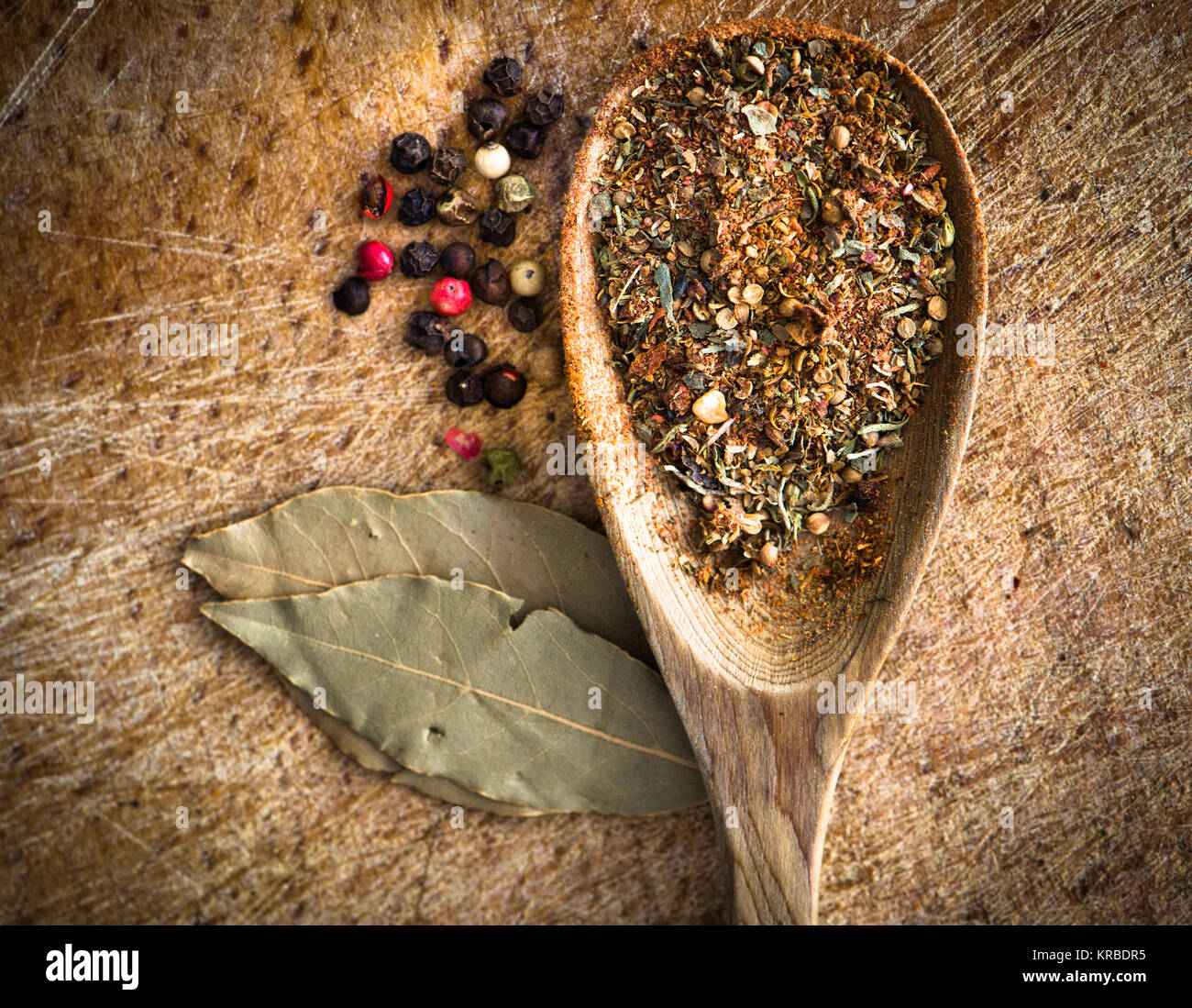 Premium Photo  Line of wooden spoons full of spices