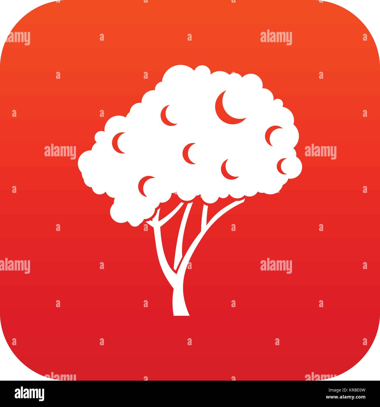Tree icon digital red Stock Vector Image & Art - Alamy