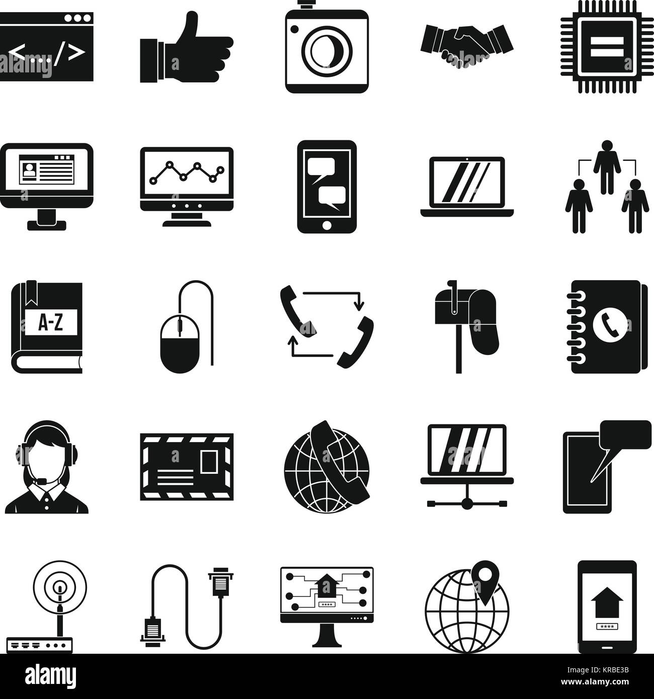 Discussion icons set, simple style Stock Vector Image & Art - Alamy