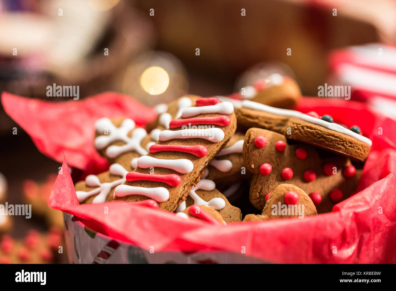 Traditional gingerbread cookies home made as food gifts Stock Photo - Alamy