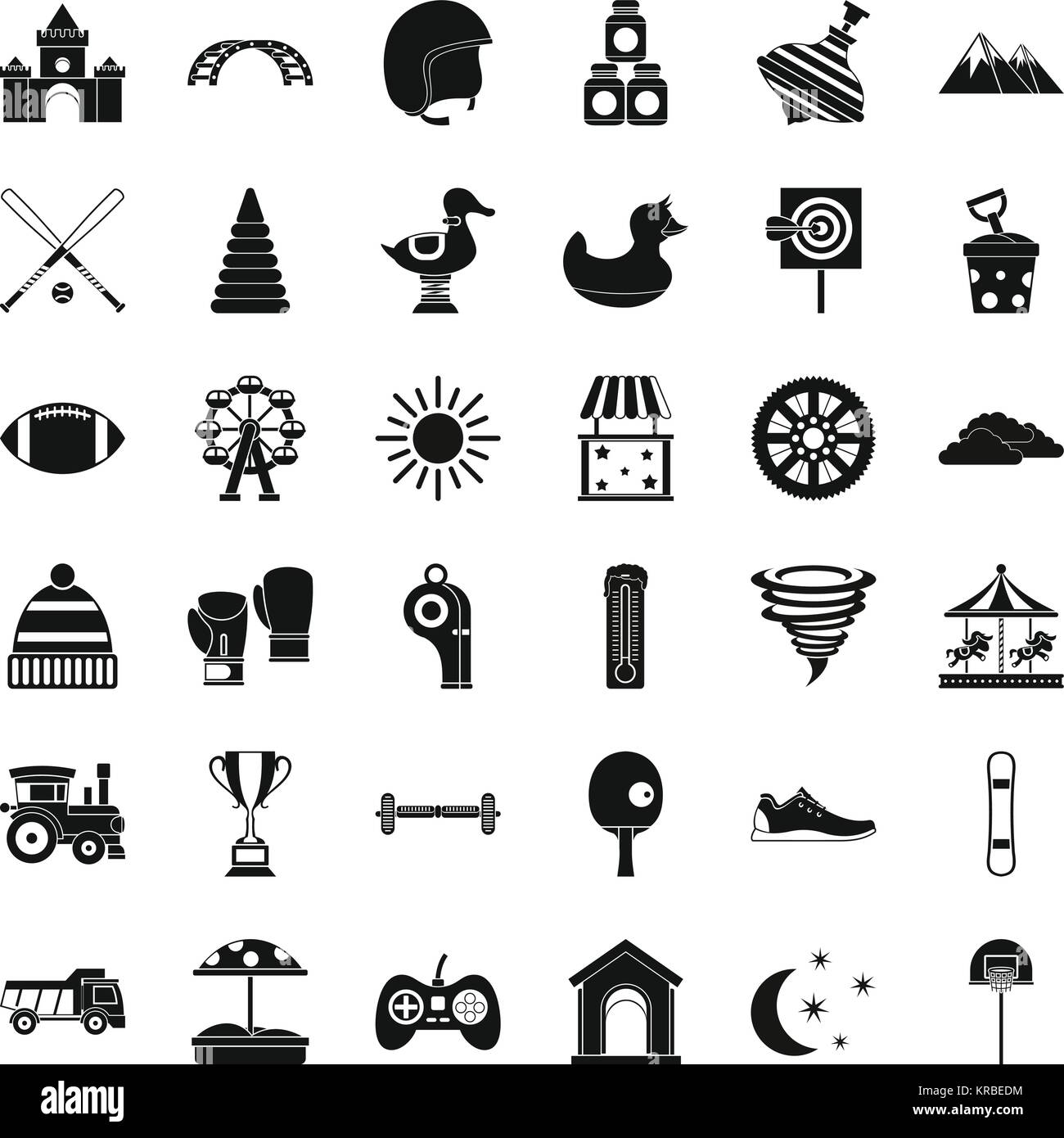 Game icons set, simple style Stock Vector Image & Art - Alamy