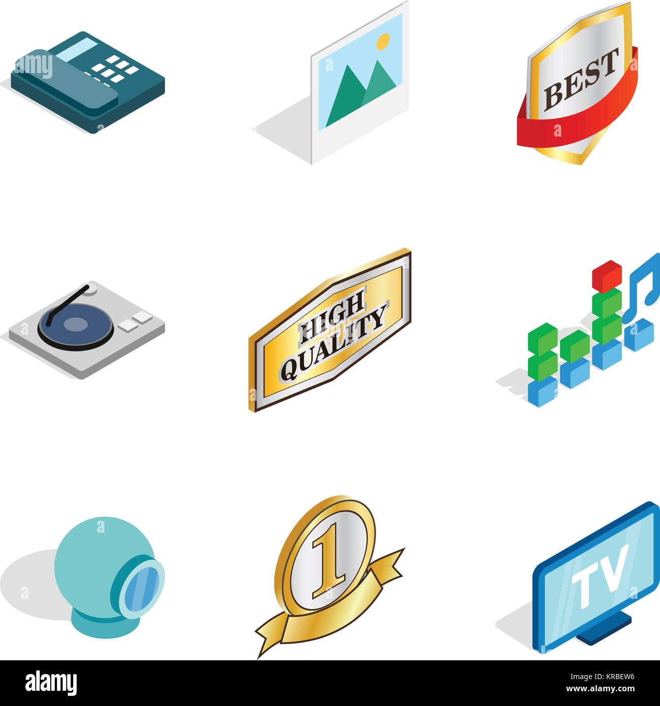 Call service icons set, isometric style Stock Vector Image & Art - Alamy