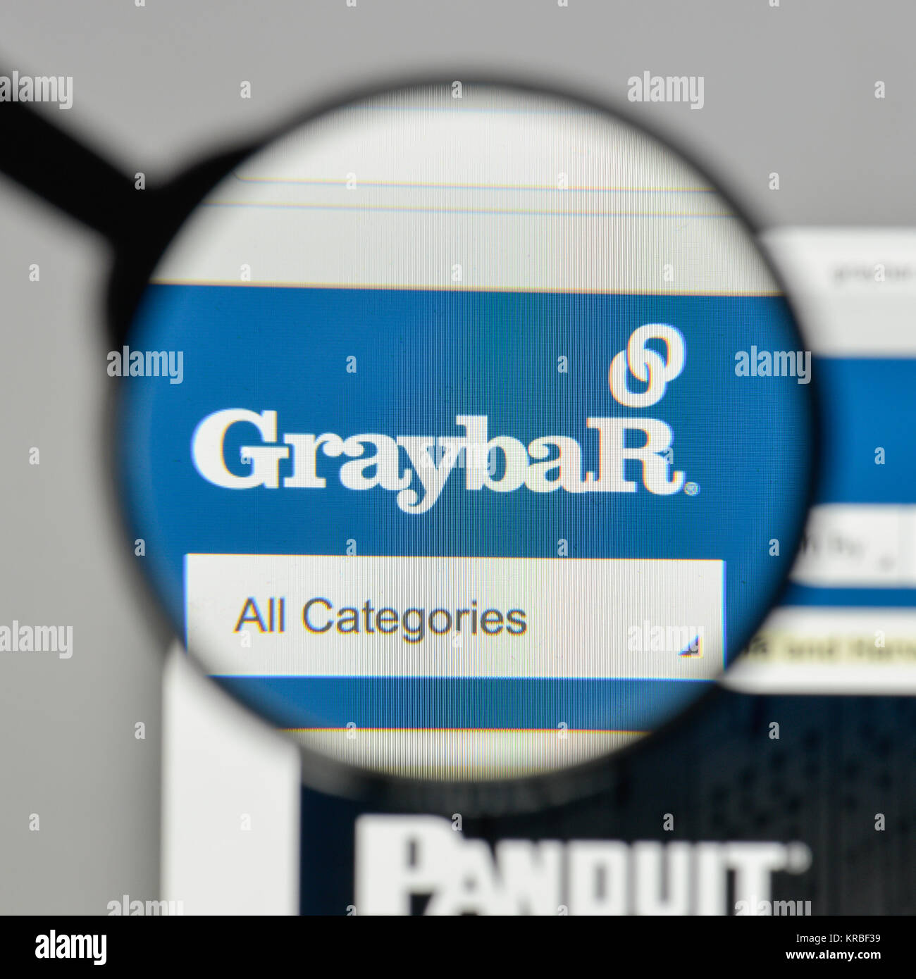 Milan, Italy August 10, 2017 Graybar Electric logo on the website