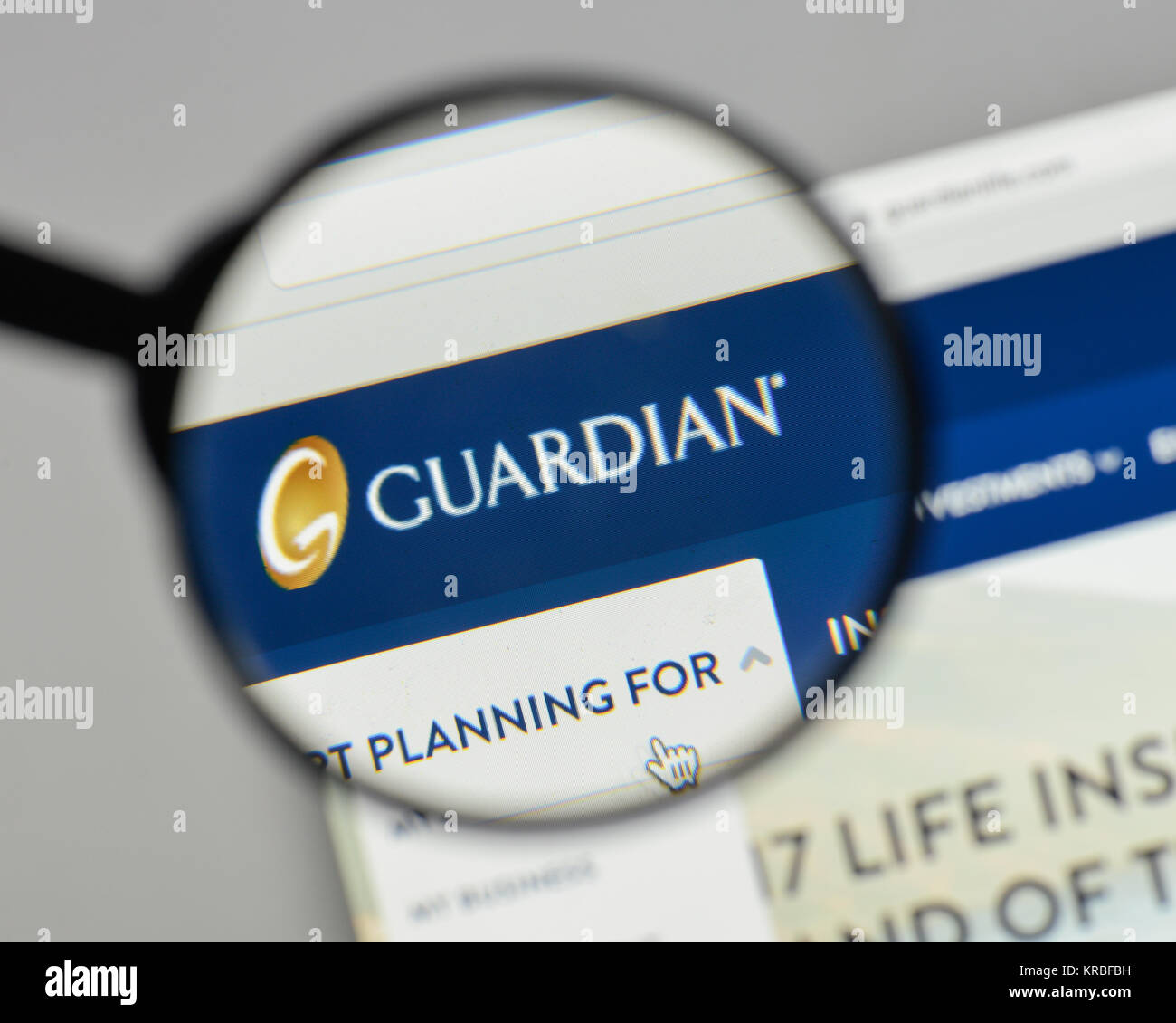 Milan, Italy - August 10, 2017: Guardian Life Ins. Co. of America logo ...