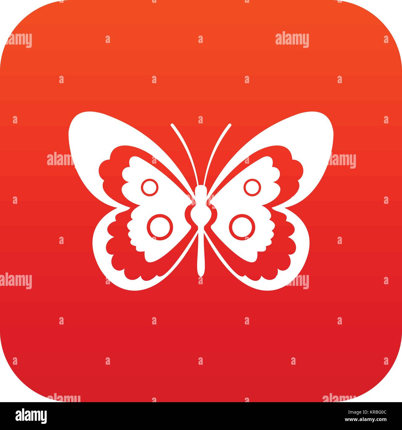 Butterfly icon digital red Stock Vector Image & Art - Alamy