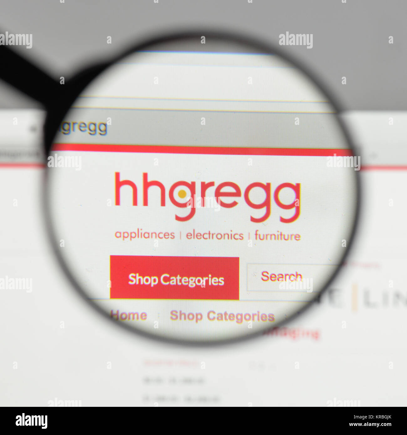 Milan Italy August 10 2017 Hhgregg Logo On The Website