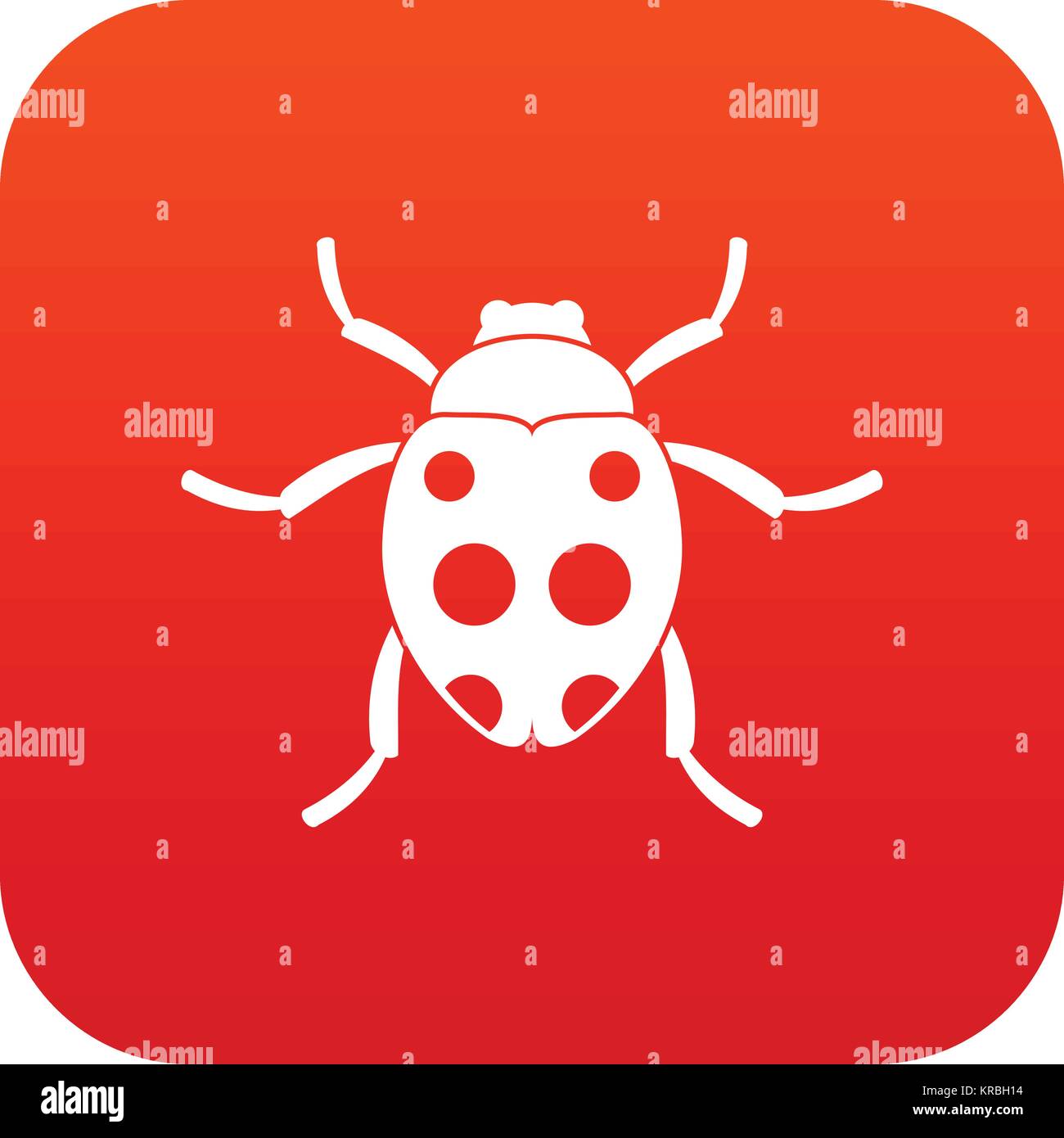 Ladybug icon digital red Stock Vector Image & Art - Alamy