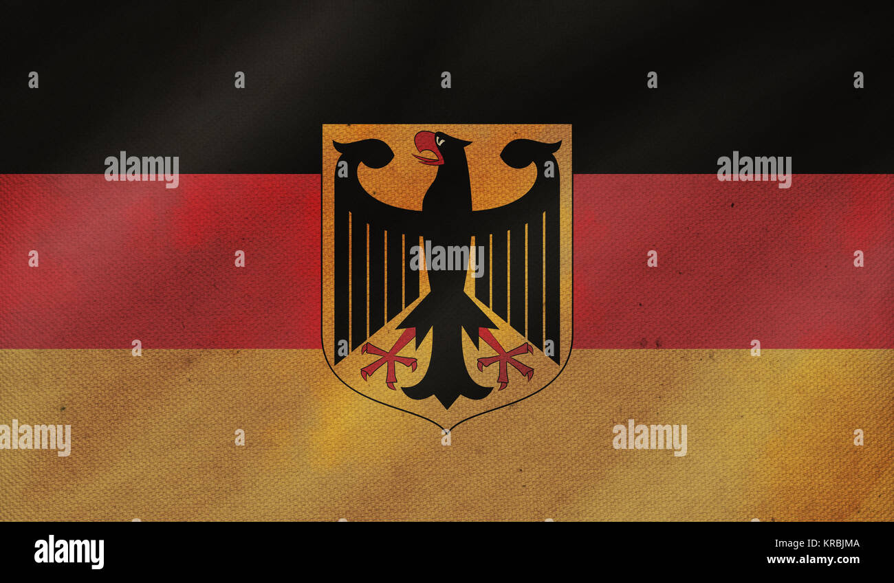 Vintage background with flag of Germany. Grunge style. Stock Photo