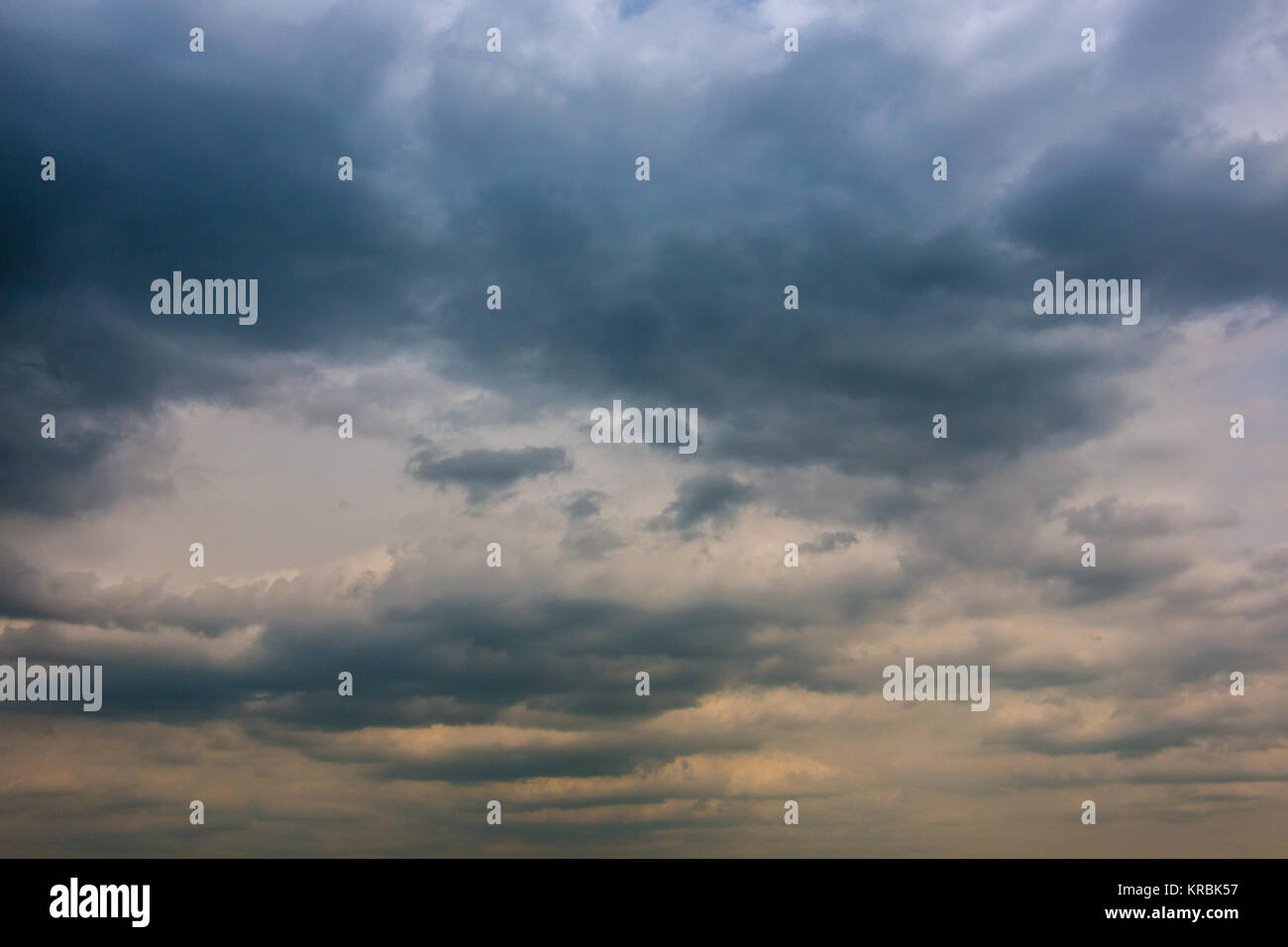 Dramatic blue sky and white and gray clouds Stock Photo - Alamy