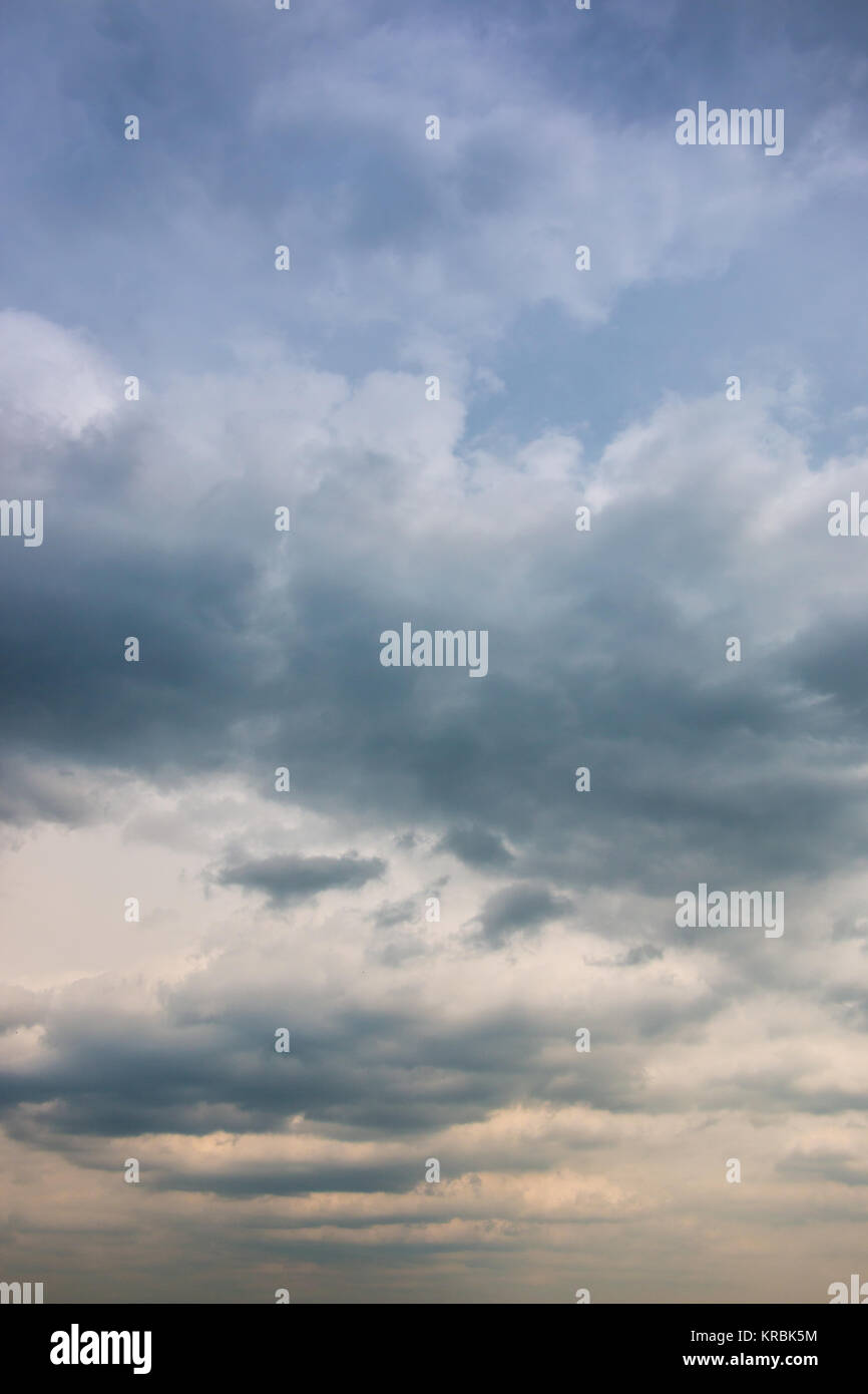 Dramatic blue sky and white and gray clouds Stock Photo - Alamy
