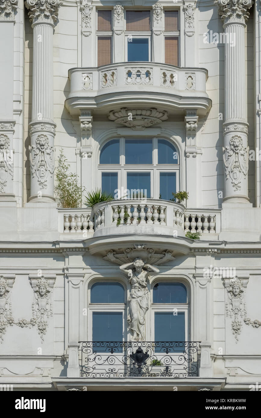 viennese architecture on the wienzeile Stock Photo