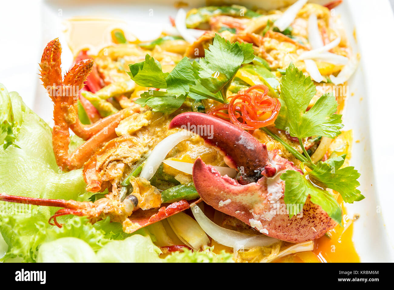 Lobster Curry Stock Photo Alamy
