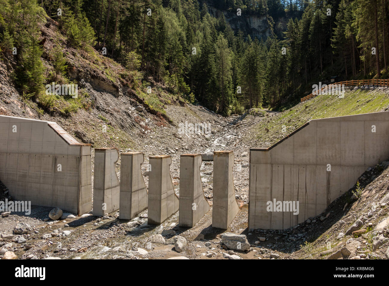 Big walls as protection from rocks and trees that comes with melt water ...