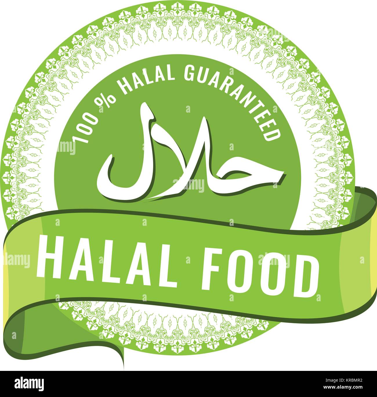 Halal Sign Symbol Design Halal Certificate Tag With Geometric Ornament Circle Design And Shiny Red Ribbon Stock Vector Image Art Alamy<script async src=