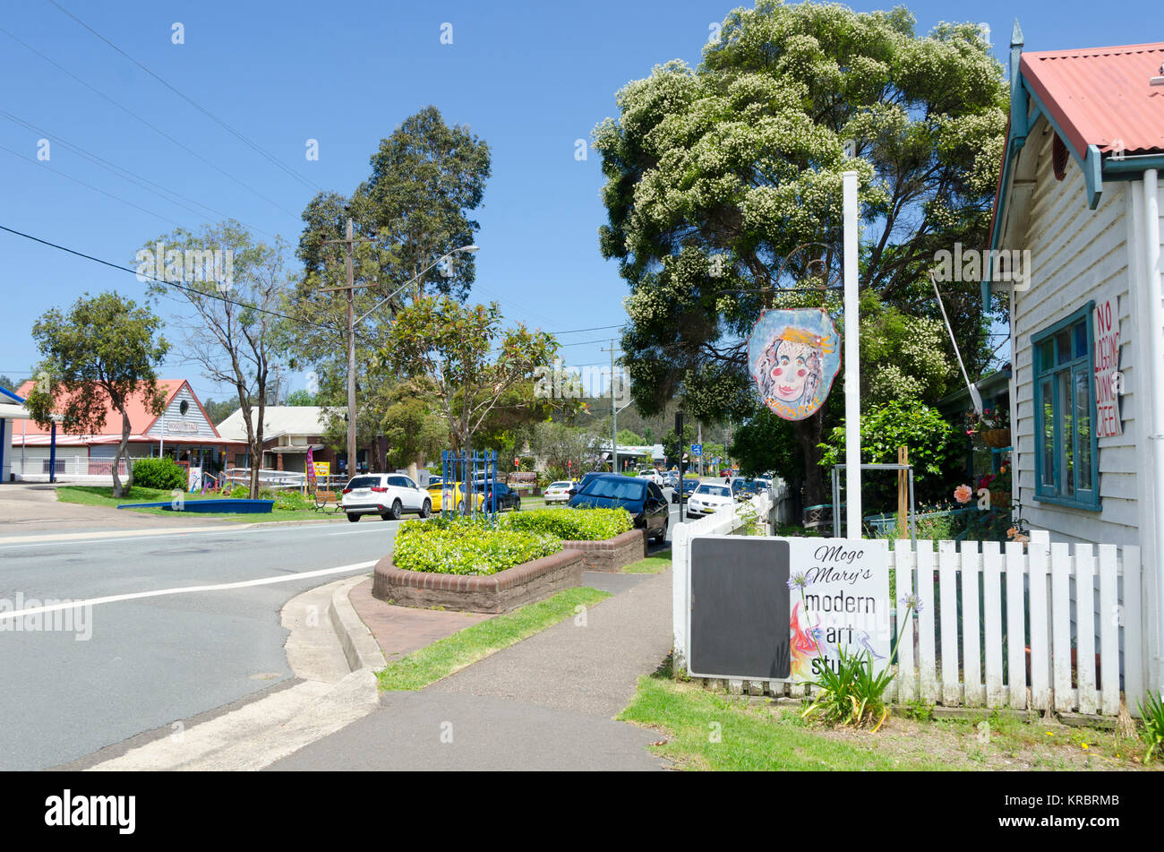 Gift shops, Main Street, Mogo, New South Wales, Australia Stock Photo