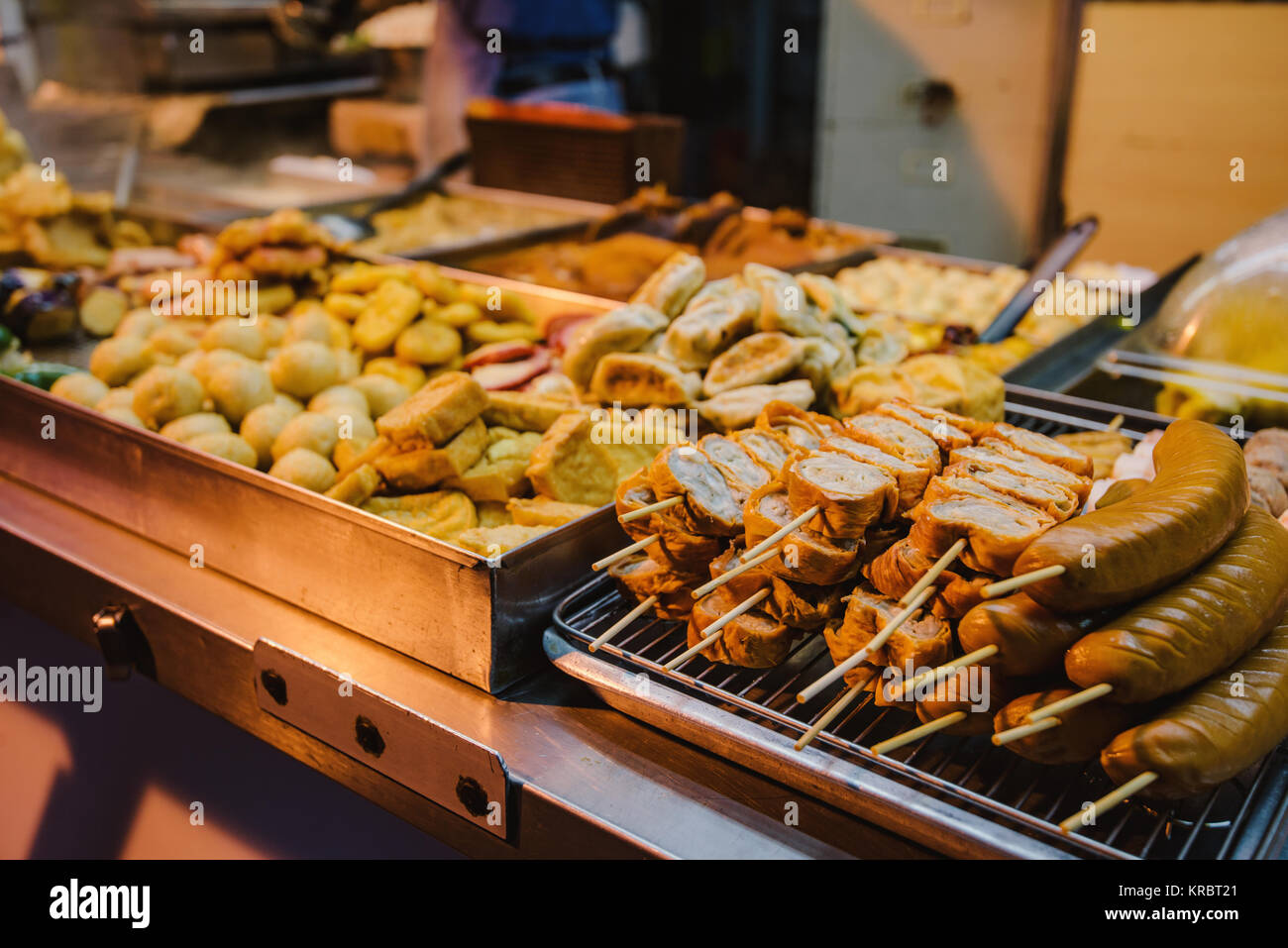 Asian street food in Hong Kong downtown Stock Photo - Alamy