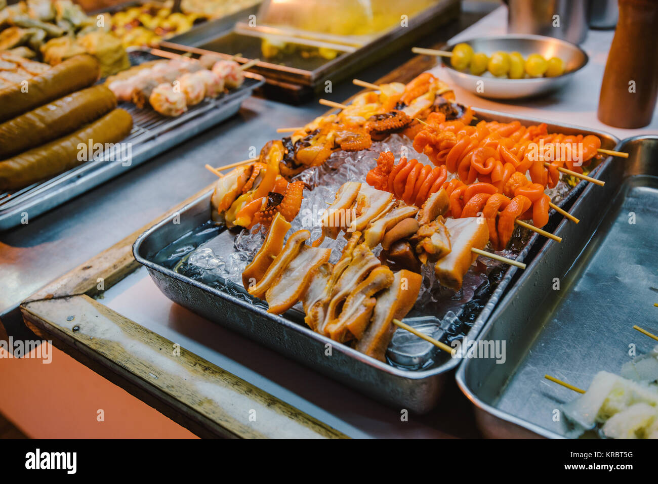 Asian street food in Hong Kong downtown Stock Photo - Alamy