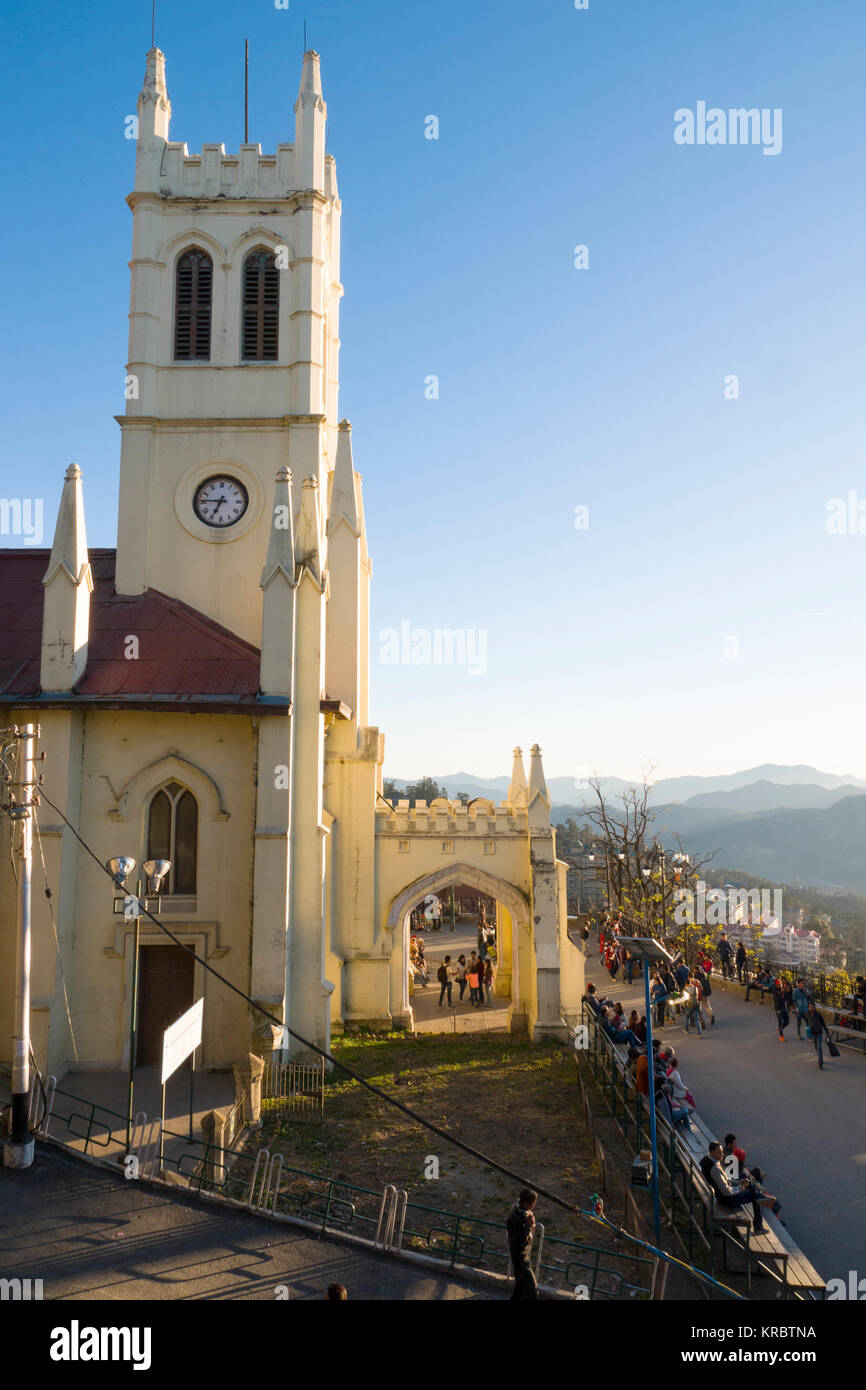 Christ Church in Shimla, the second oldest church in North India Stock Photo