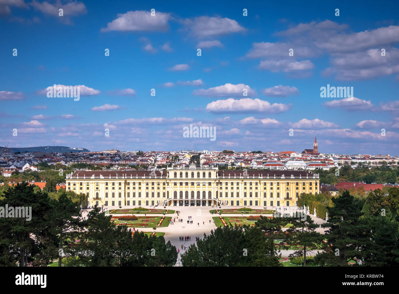 cityscape vienna schonbrunn palace Stock Photo