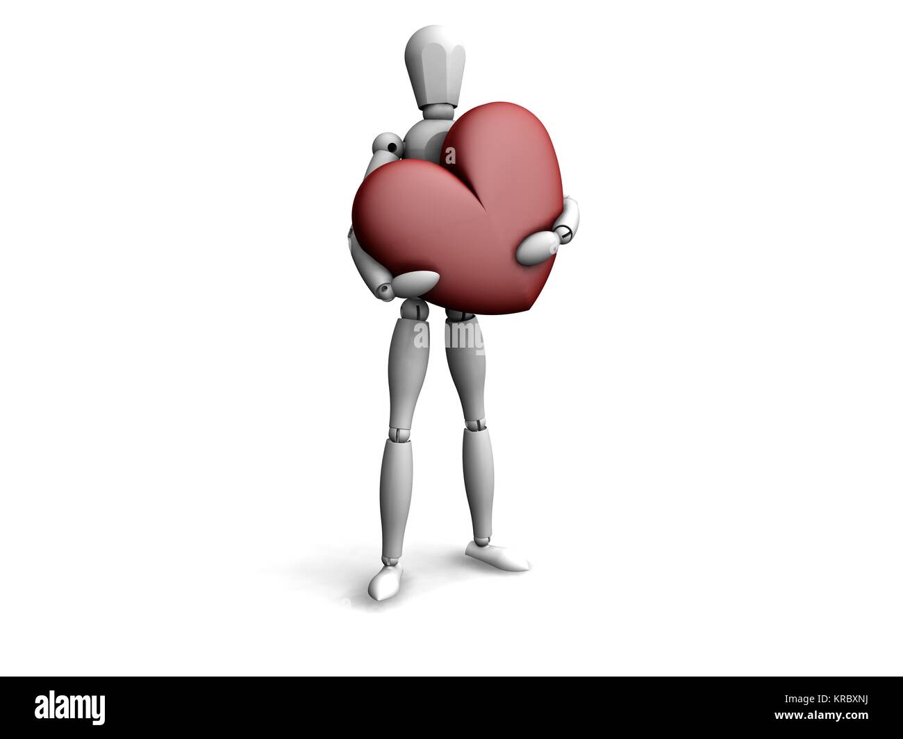 man holding a red heart Stock Photo - Alamy