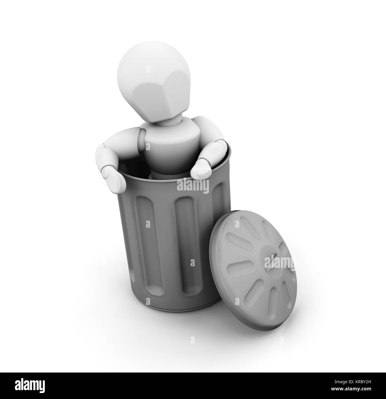 3d render trash can hi-res stock photography and images - Alamy