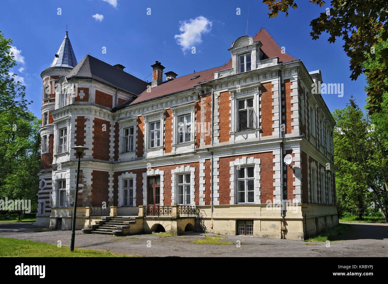 Eclectic palace of the Kronenbergs in village Brzezie, Kuyavian
