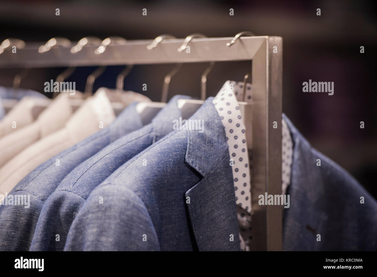 Men suits in a store in Paris Stock Photo