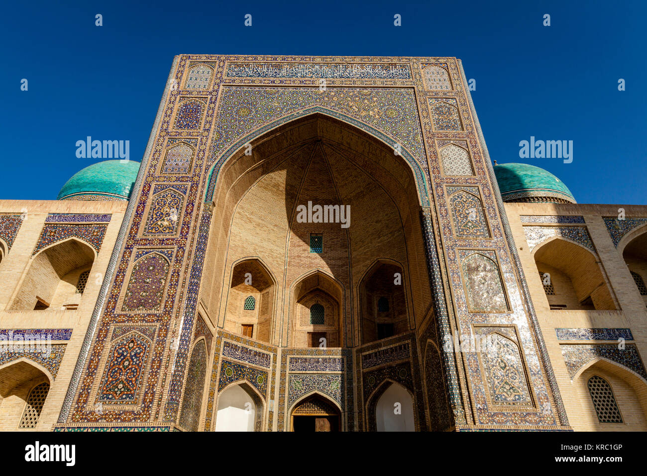 The Mir-i-Arab Madrassa, Bukhara, Uzbekistan Stock Photo