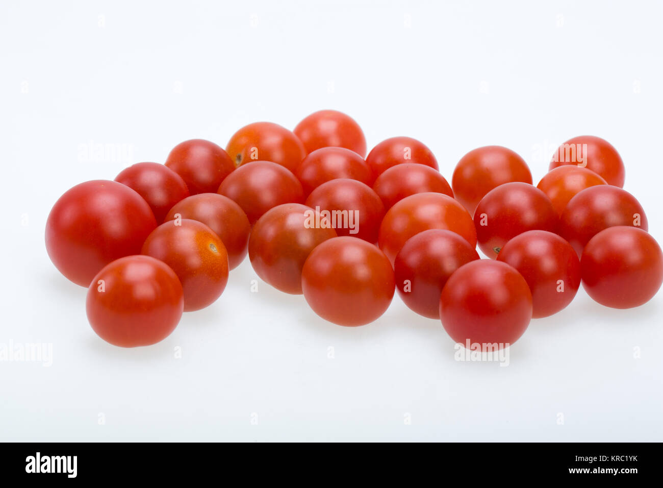 Fresh ripe cherry tomatoes isolated on a white background Stock Photo ...