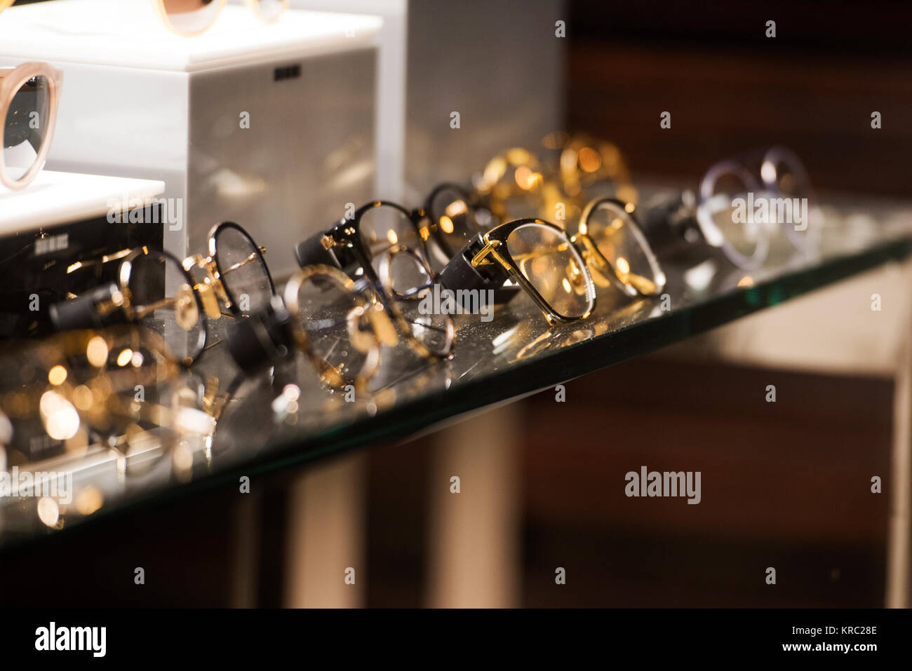 Luxury eyeglasses in a store in Paris Stock Photo Alamy