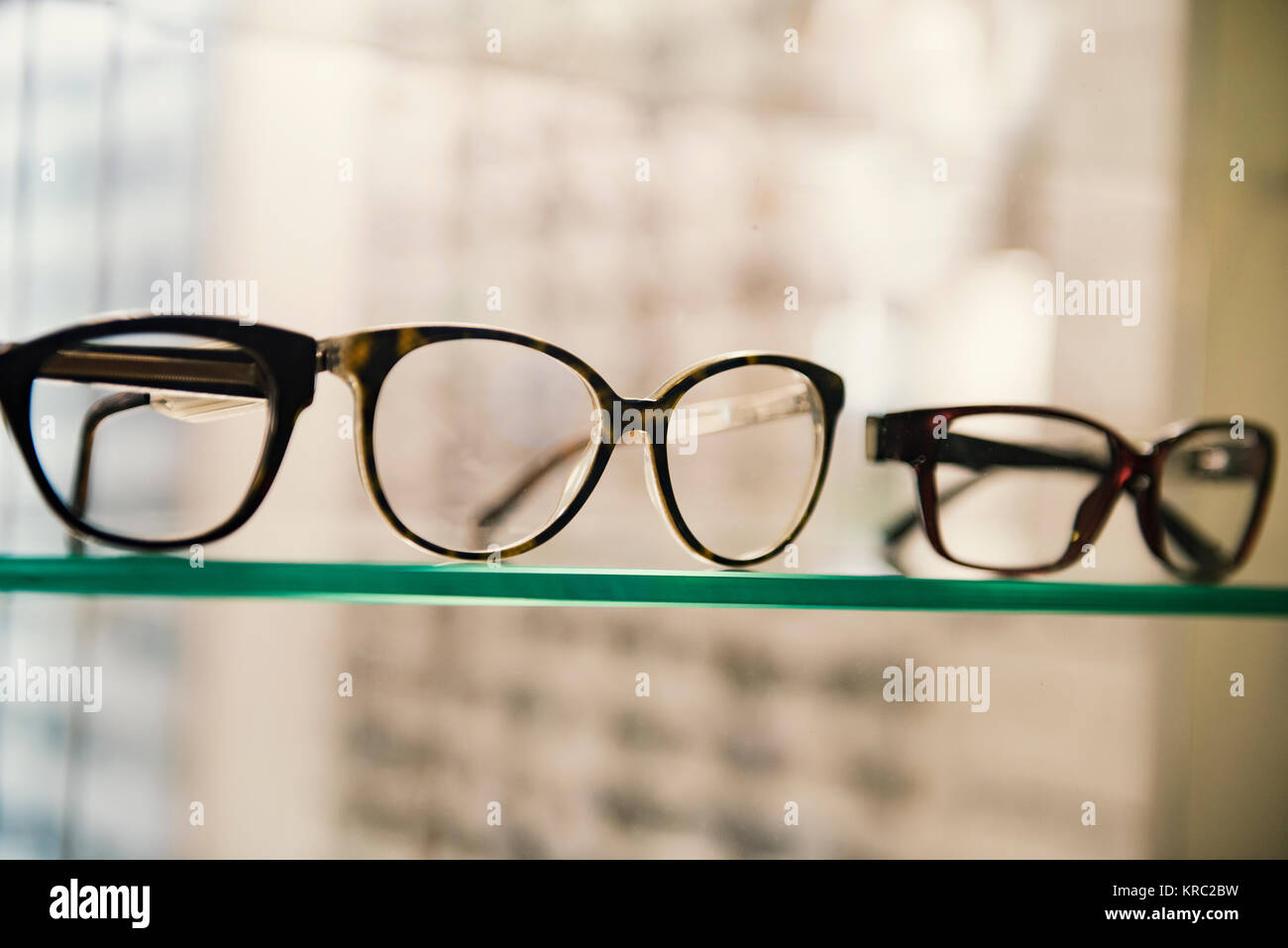 Eyeglasses in a store in Paris Stock Photo