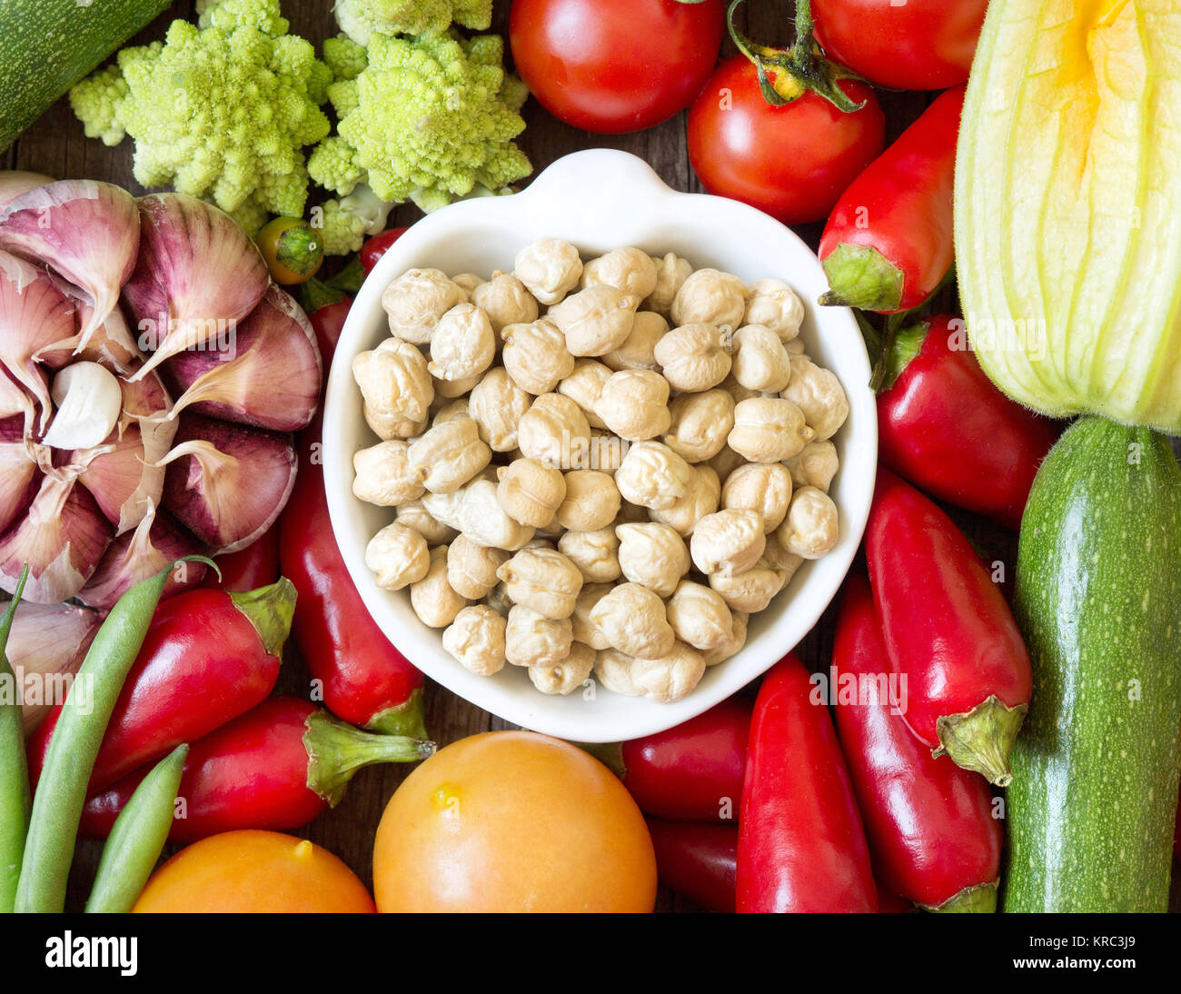 Dried organic chickpea and vegetables Stock Photo Alamy