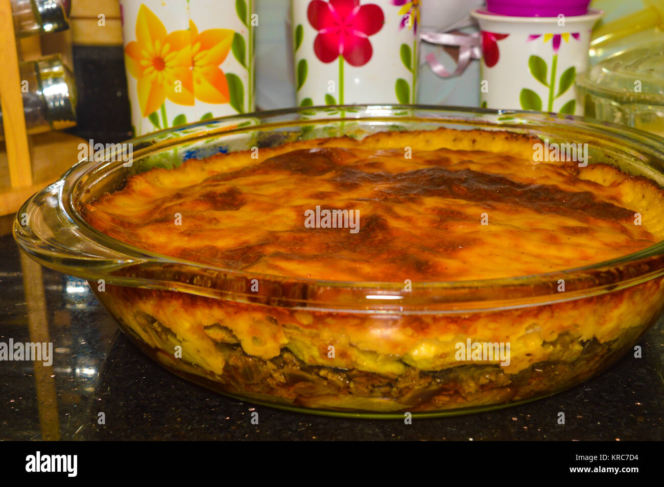 homemade zucchini with bechamel Stock Photo Alamy