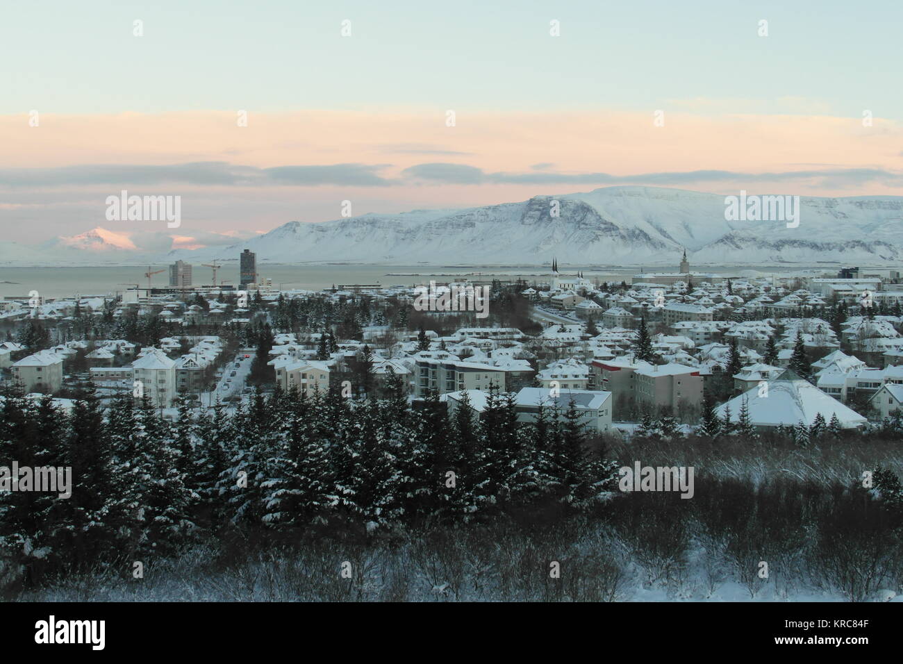 Fantastic Iceland and capital Reykjavik Stock Photo