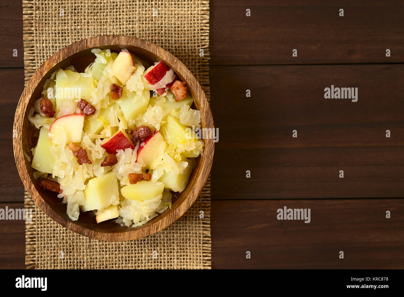 Potato, Sauerkraut and Apple Salad Stock Photo Alamy