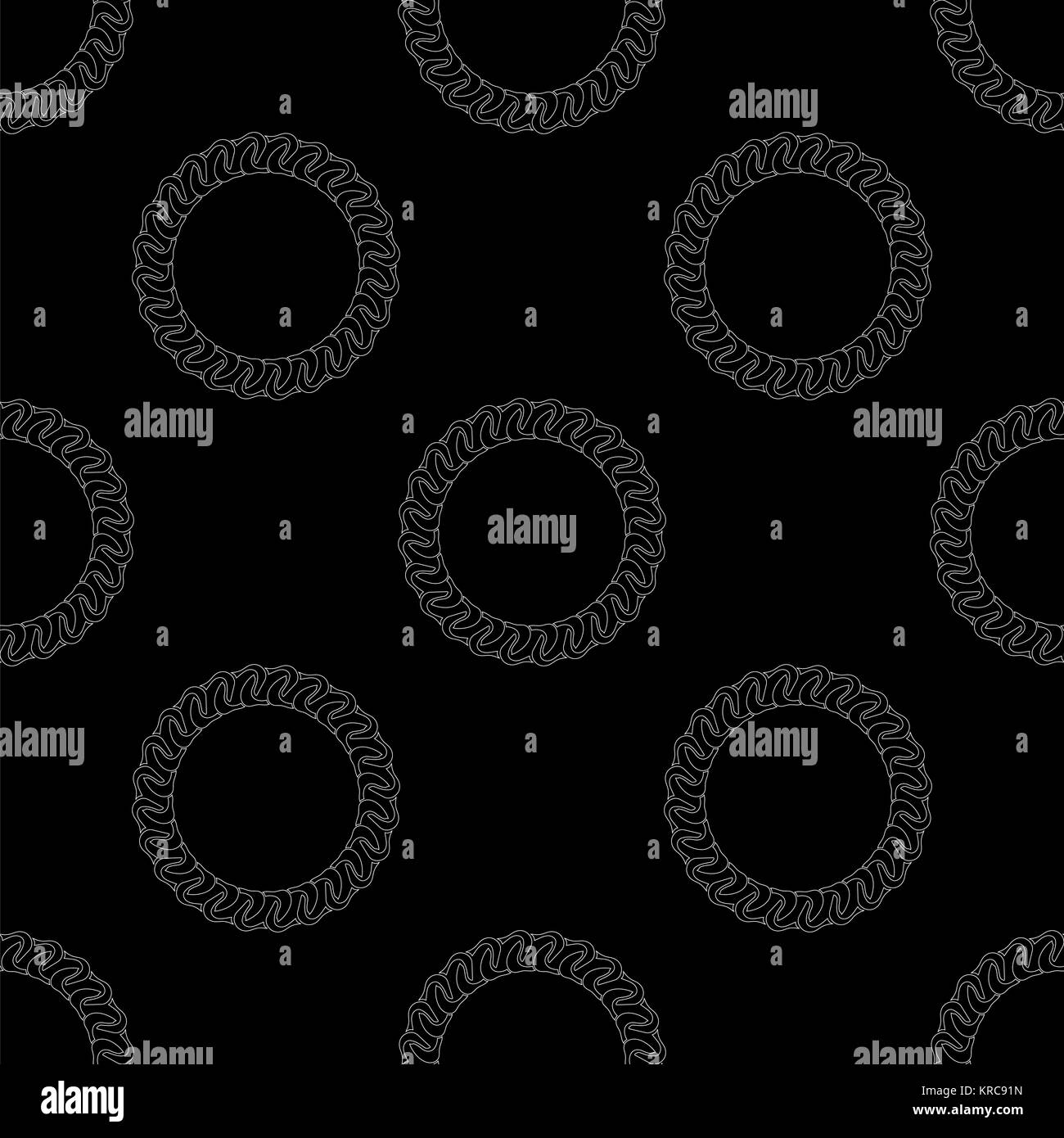 Seamless Black White Chain Pattern Stock Photo