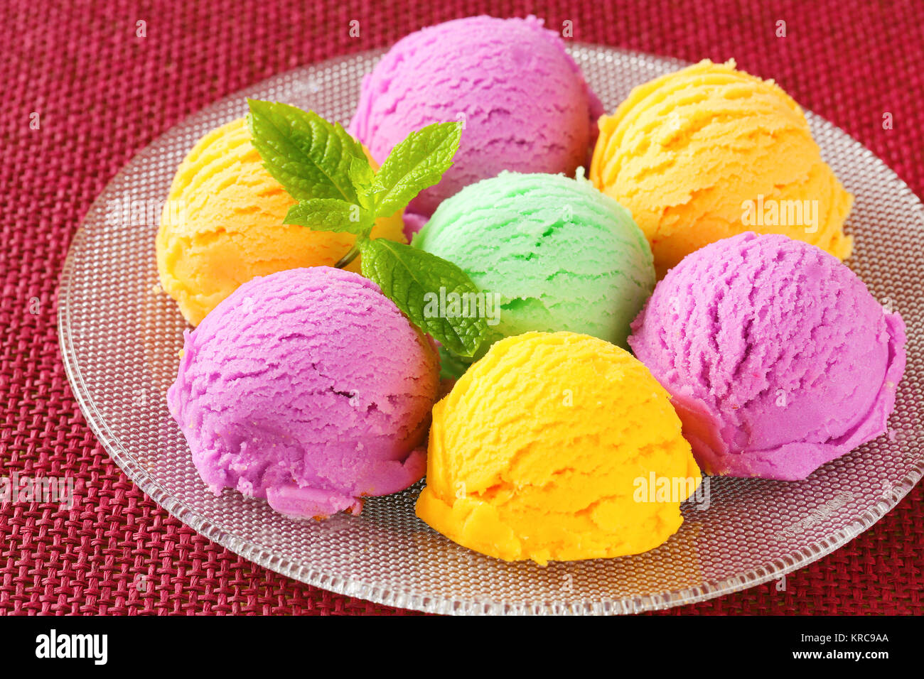 Assorted ice cream Stock Photo Alamy