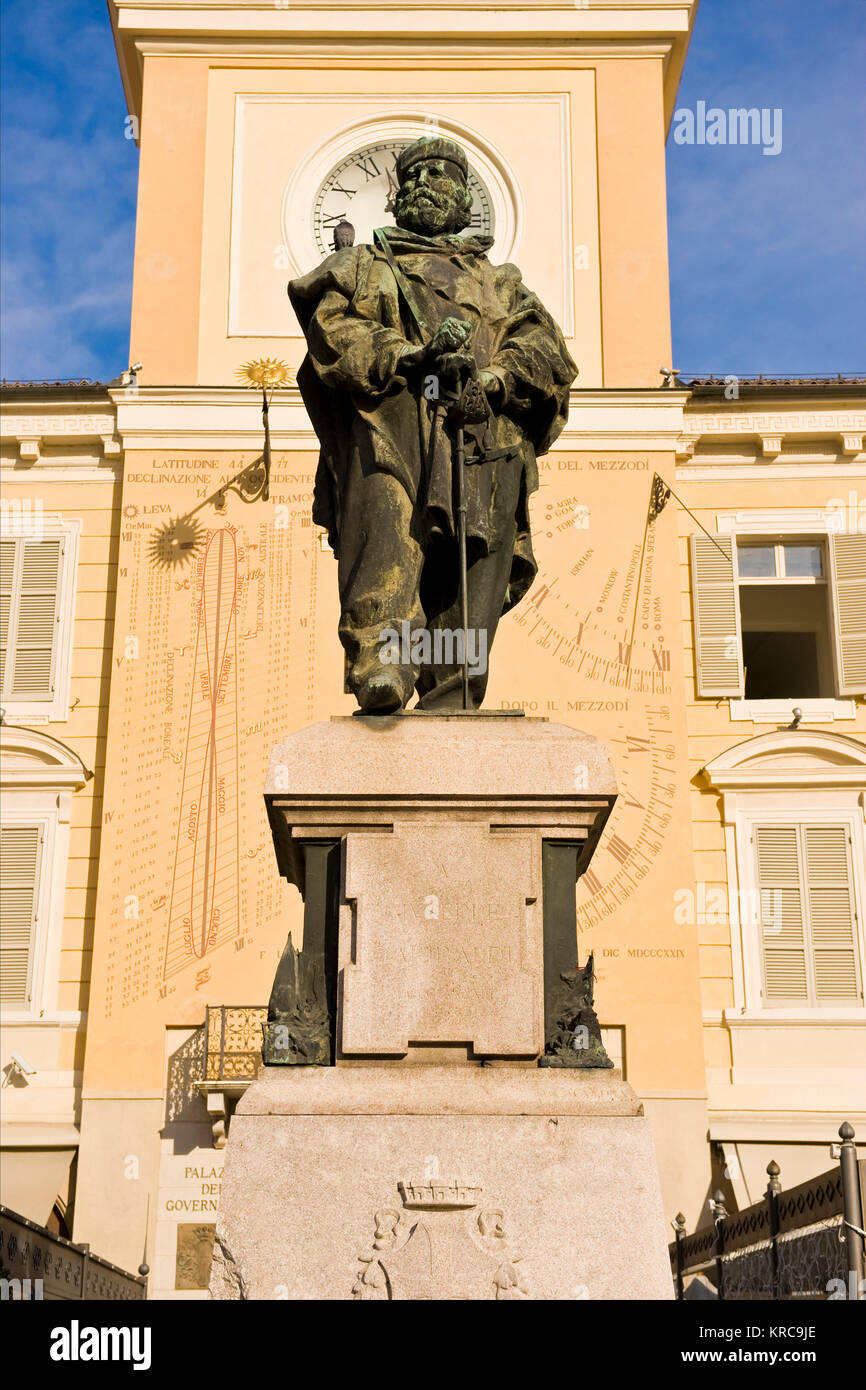 Statue of garibaldi, Garibaldi square, Parma, Emilia Romagna, Italy
