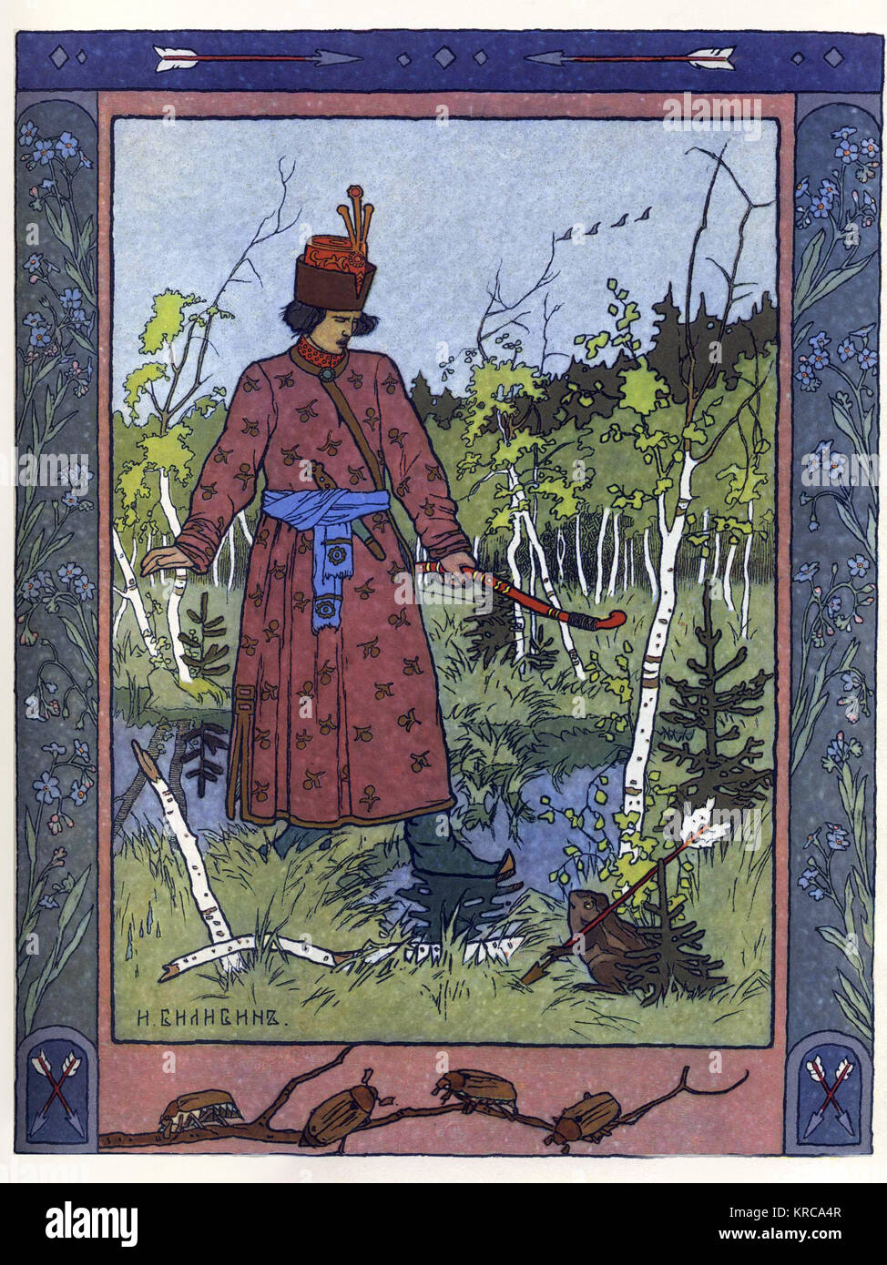Ivan BILIBIN - the prince and the frog 1900 Stock Photo