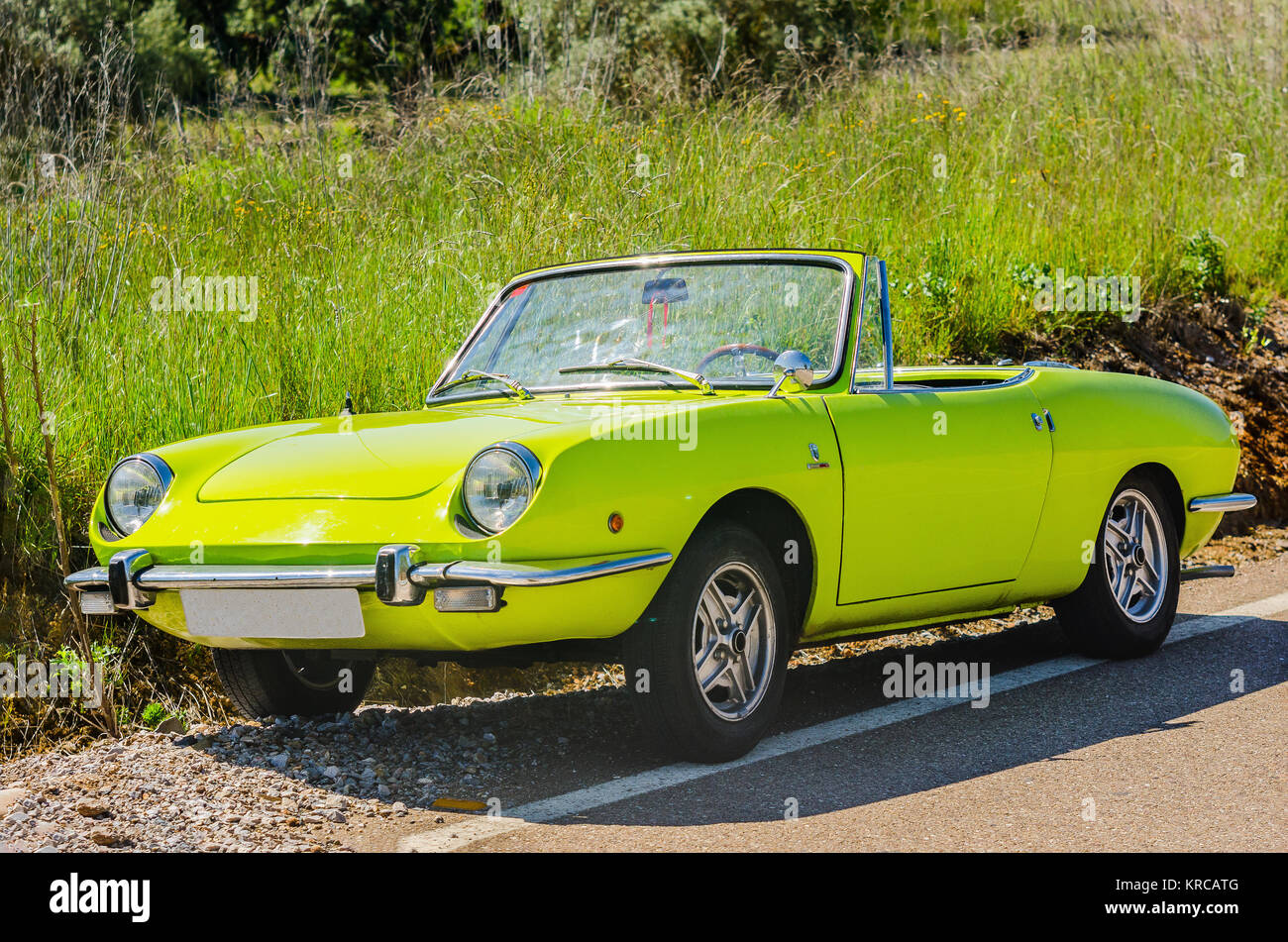Retro car parked in hi-res stock photography and images - Alamy