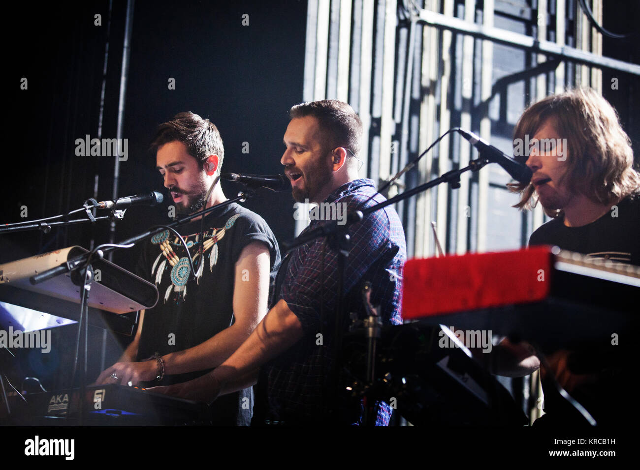 The English indie rock and synth pop band Bastille (stylised as BΔSTILLE)  performs a live concert at VEGA in Copenhagen. Denmark, 14/11 2013 Stock  Photo - Alamy