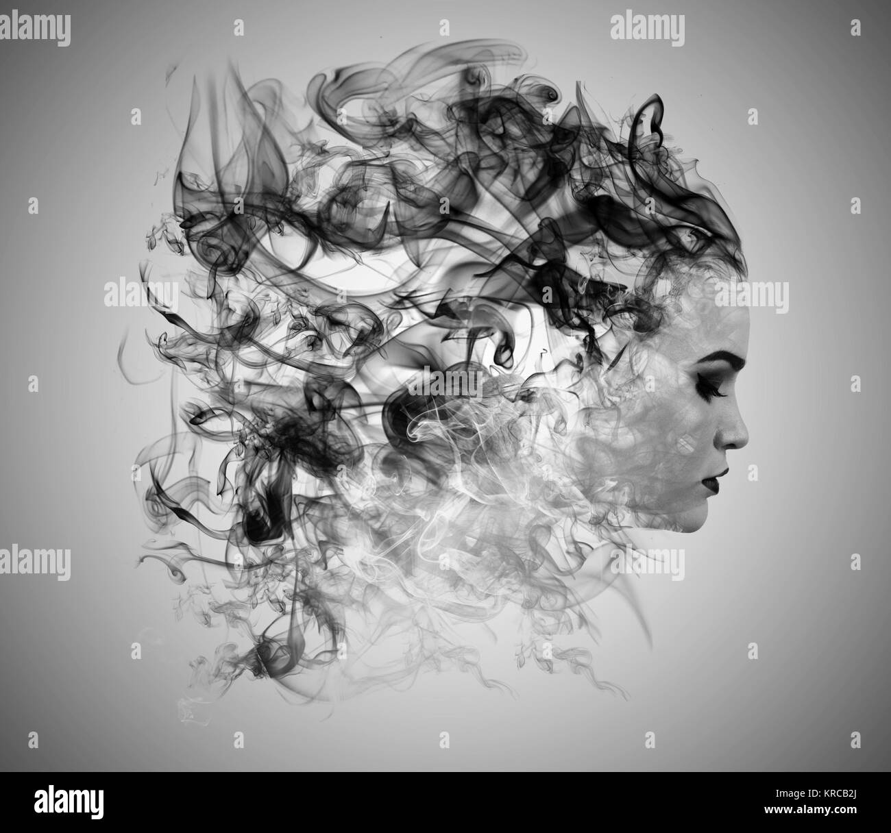 Photoshop, Photoshop Compilation, Photoshop Manipulation, Smoke Effect Stock Photo