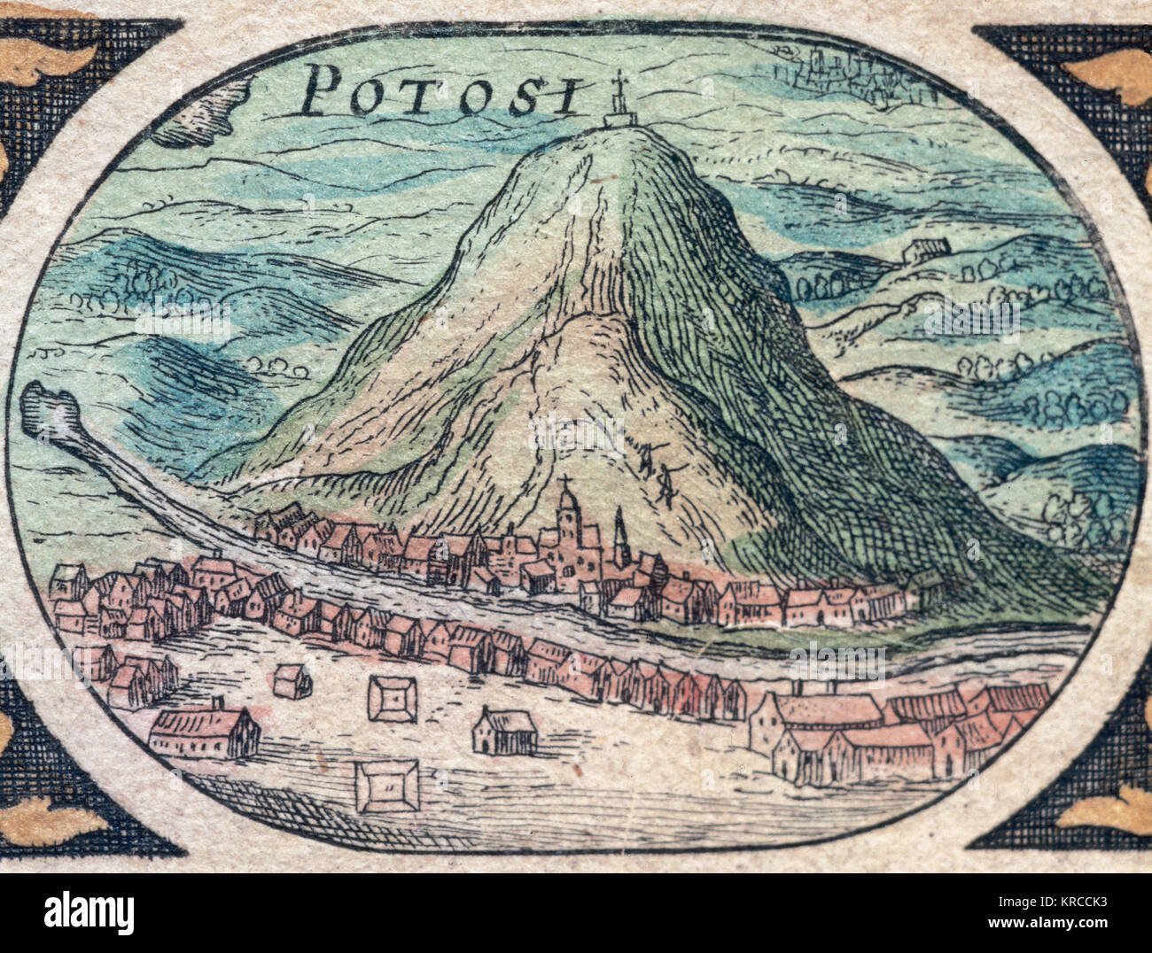 Bolivia. Potosi and the Cerro de Potosi (Rich mountain), also knows as
