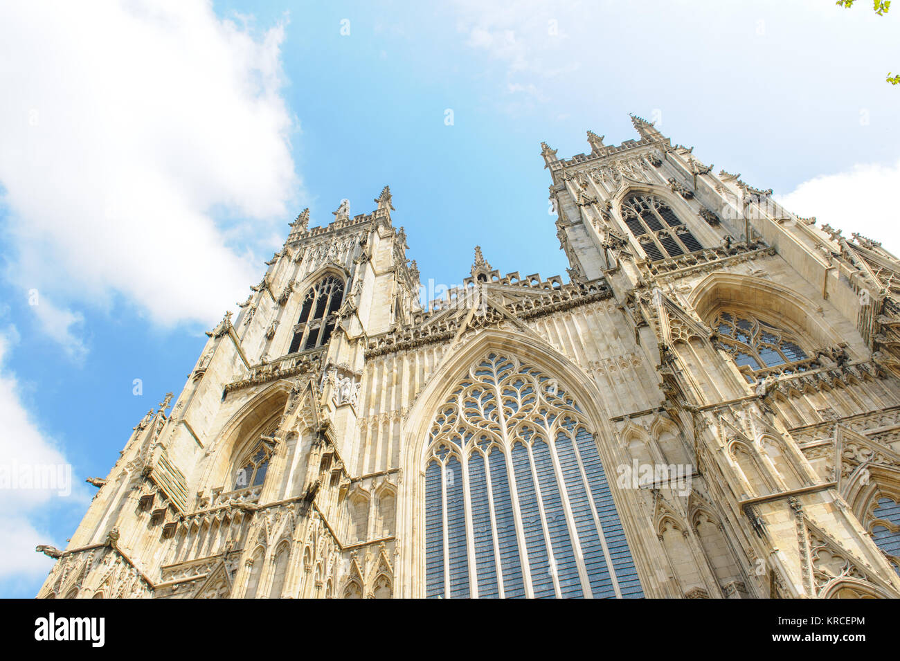 York Minster Yorkshire England by the blue sky Stock Photo
