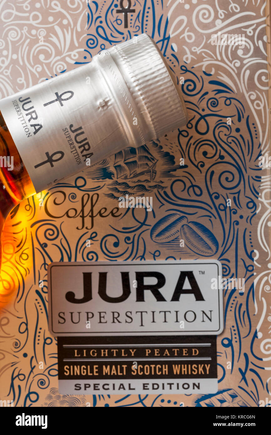 Jura Superstition lightly peated single malt Scotch Whisky looking
