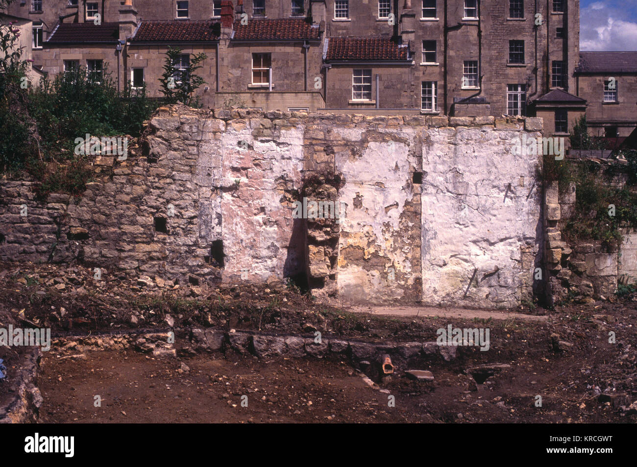 Site of Roman archaeology excavation Walcot Street, Bath, England, UK