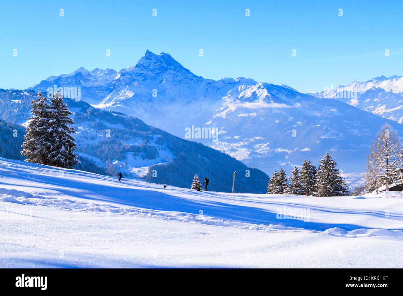 in the swiss alps. winter landscape Stock Photo - Alamy
