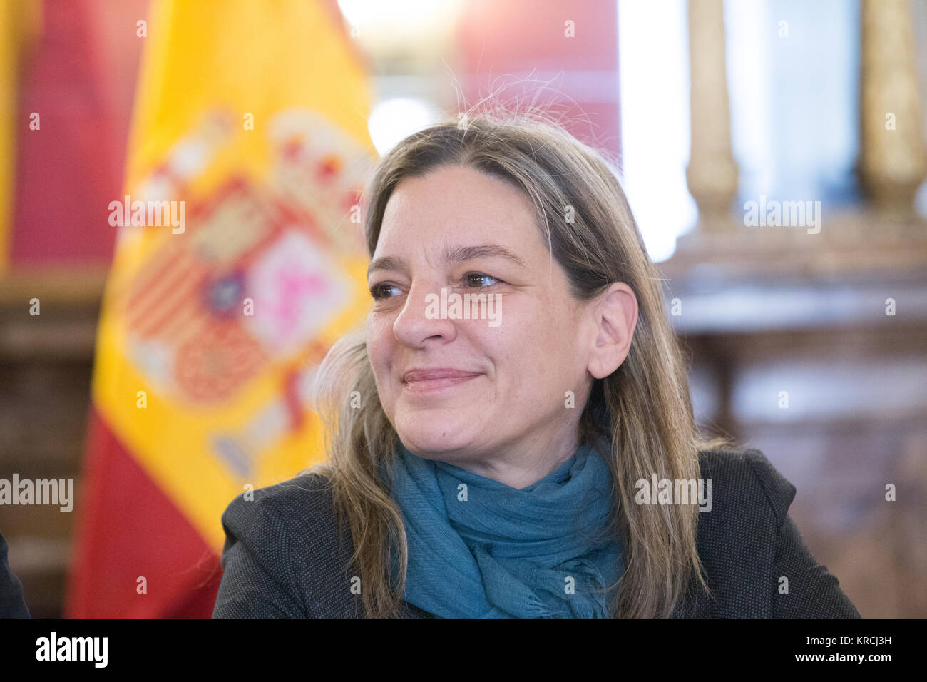 Roma, Italy. 19th Dec, 2017. Ana Maria Salomon Perez, Minister Counselor of  the Spanish Embassy in Italy, during press conference Credit: Matteo  Nardone/Pacific Press/Alamy Live News Stock Photo - Alamy