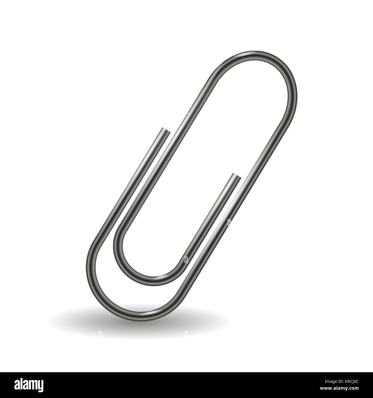 Steel Paper Clip Isolated Stock Photo Alamy