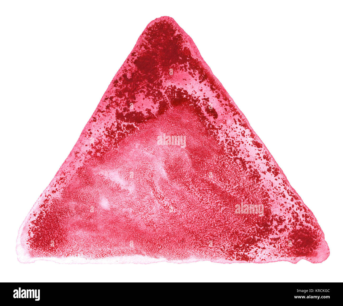 red watercolor triangle Stock Photo